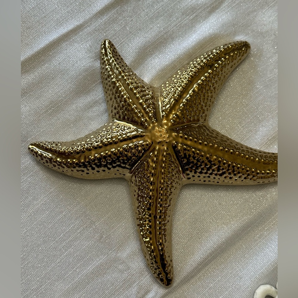 Gold Ceramic Starfish Wall Decor🪼🐋🐳 (S)